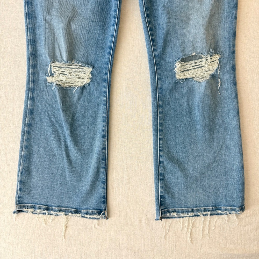 Good American Good Legs Crop Mini Boot Jeans Womens 10/30 Blue Indigo521 - Picture 9 of 10